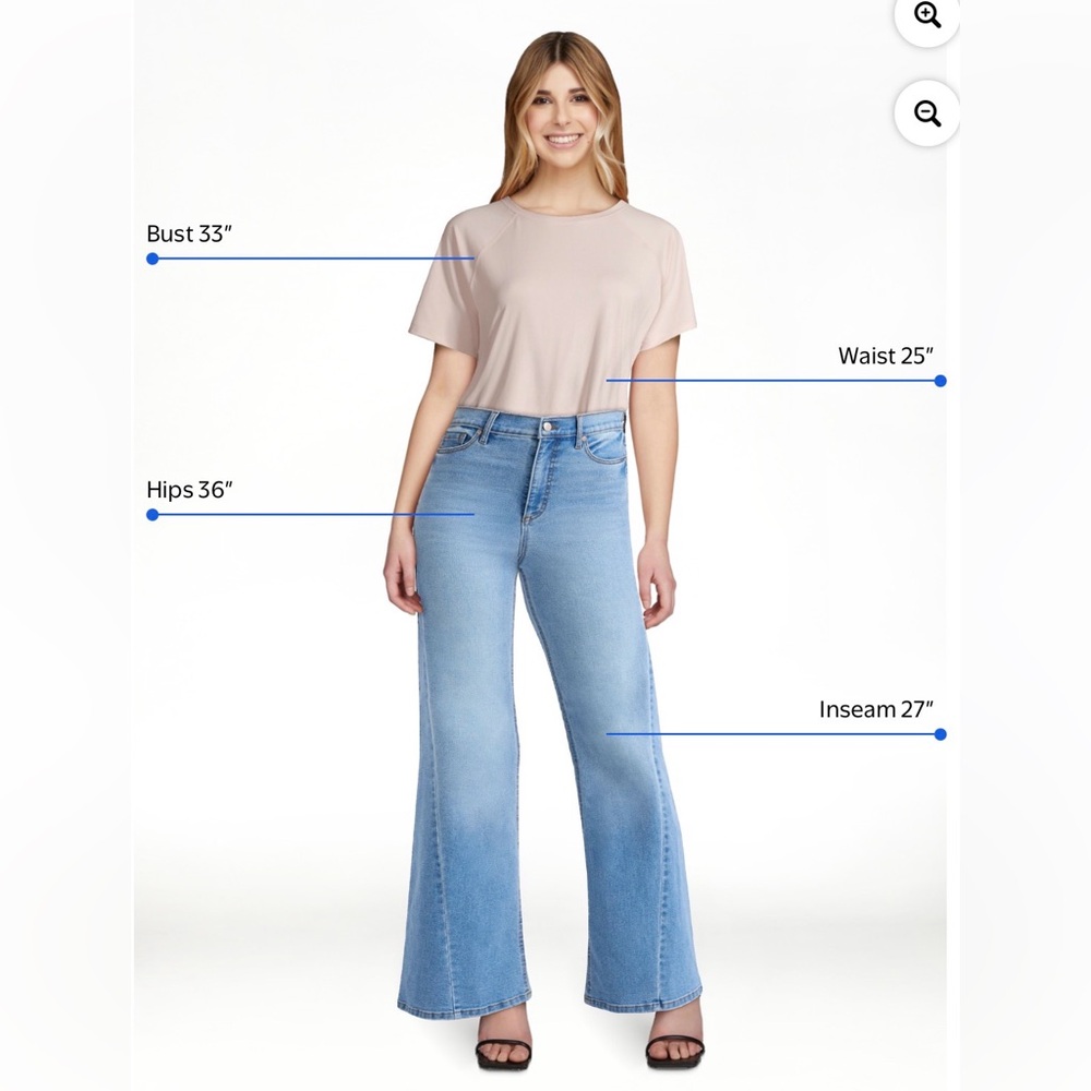 Sofia Jeans Women's Margot Wide Tri Inset High Rise Jeans - Picture 4 of 10